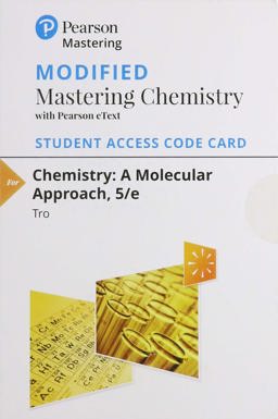 Modified Mastering Chemistry with Pearson EText -- Standalone Access Card -- for Chemistry A Molecular Approach 5th 9780134989884 Front Cover