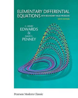 Elementary Differential Equations with Boundary Value Problems (Classic Version) 6th 9780134995410 Front Cover