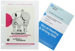 In Concert An Integrated Approach to Reading and Writing, Books a la Carte Edition Plus Mylab Reading and Writing Skills - Access Card Package 3rd 9780134995946 Front Cover