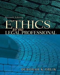 Ethics for the Legal Professional 7th 9780135064009 Front Cover