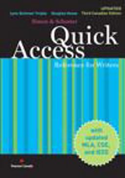 Quick Access Reference for Writers, Updated Third Canadian Edition with MyCanadianCompLab