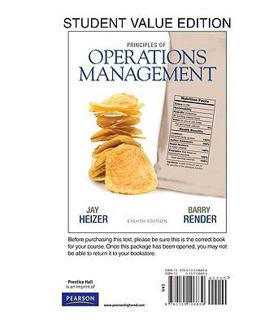 Principles of Operations Management, Student Value Edition