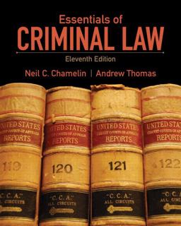 Essentials of Criminal Law 11th 9780135110577 Front Cover