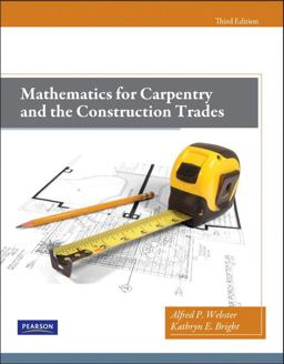 Mathematics for Carpentry and the Construction Trades 3rd 9780135114001 Front Cover