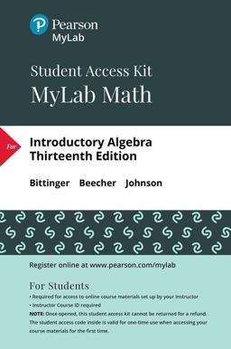Introductory Algebra -- Mylab Math Access Card