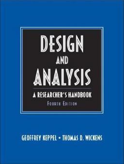 Design and Analysis A Researcher's Handbook 4th 9780135159415 Front Cover