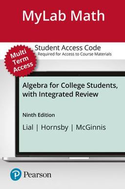 MyLab Math with Pearson EText -- 24 Month Standalone Access Card -- for Algebra for College Students