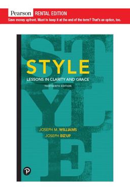 STYLE:LESSONS IN CLARITY+GRACE 13th 9780135171837 Front Cover
