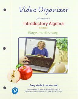 Video Organizer for Introductory Algebra 6th 9780135176351 Front Cover
