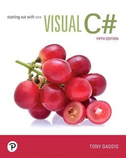 Starting Out with Visual C# 5th 9780135183519 Front Cover