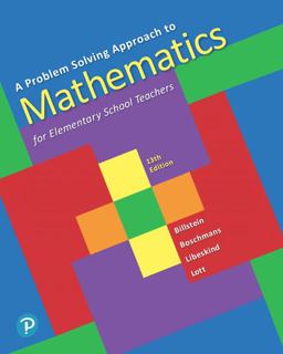 A Problem Solving Approach to Mathematics for Elementary School Teachers:  9780135183885 Front Cover