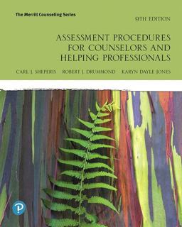 Assessment Procedures for Counselors and Helping Professionals 9th 9780135186022 Front Cover
