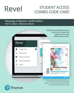 Revel for Physiology of Behavior -- Combo Access Card 12th 2018 9780135192726 Front Cover