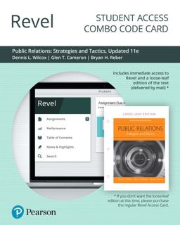 Revel for Public Relations: Strategies and Tactics -- Combo Access Card  9780135197516 Front Cover