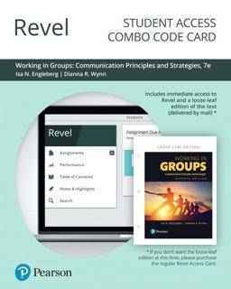 Revel for Working in Groups Communication Principles and Strategies -- Combo Access Card 7th 9780135197578 Front Cover