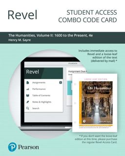 Revel for the Humanities Culture, Continuity, and Change, Volume 2 -- Combo Access Card 4th 9780135197905 Front Cover