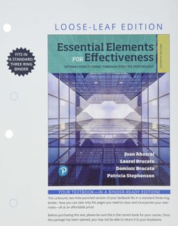 ESSENTIAL ELEMENTS F/EFFECTIVENESS (LL)  9780135199213 Front Cover