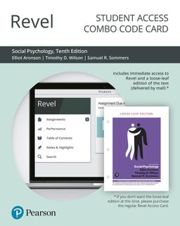Revel for Social Psychology-- Combo Access Card 10th 9780135200346 Front Cover