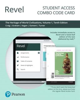 Revel for the Heritage of World Civilizations, Volume 1 -- Combo Access Card 10th 9780135201572 Front Cover