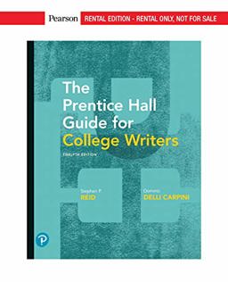 Prentice Hall Guide for College Writers 12th 9780135203644 Front Cover