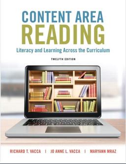 Content Area Reading: Literacy and Learning Across the Curriculum  9780135224625 Front Cover