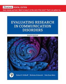 Evaluating Research in Communication Disorders 8th 9780135228524 Front Cover