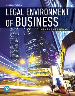 MyLab Business Law with Pearson EText -- Access Card -- for Legal Environment of Business Online Commerce, Ethics, and Global Issues 9th 9780135228654 Front Cover