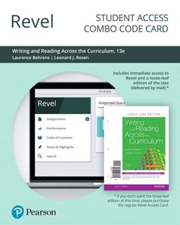 Revel for Writing and Reading Across the Curriculum -- Combo Access Card