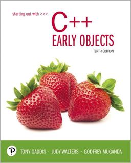 Starting Out with C++ Early Objects 10th 9780135235003 Front Cover