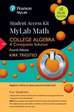 MyLab Math for Trigsted College Algebra