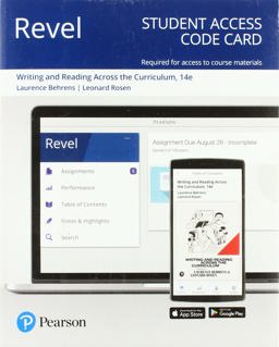 REVEL for Writing and Reading Across the Curriculum Plus the Writer's Handbook -- Access Code Card