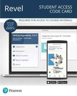Revel Writing Arguments -- Student Access Code Card