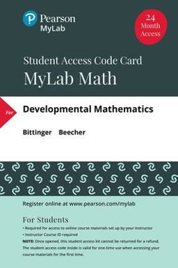 MyLab Math with Pearson eText for Developmental Mathematics -- 24 Month Standalone Access Card