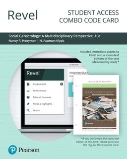 Revel for Social Gerontology A Multidisciplinary Perspective -- Combo Access Card 10th 9780135248096 Front Cover