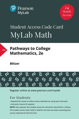 Pathways to College Mathematics -- Mylab Math with Pearson EText Access Code