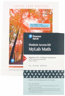 Algebra for College Students, Loose-Leaf Version Plus Mylab Math -- Access Card Package