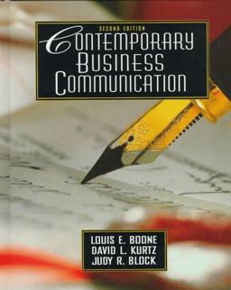 Contemporary Business Communication Contemporary Business Communication
