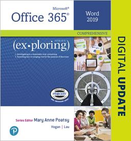 Exploring Microsoft Office Word 2019 Comprehensive  9780135436400 Front Cover