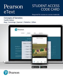 Pearson EText Concepts of Genetics -- Access Card