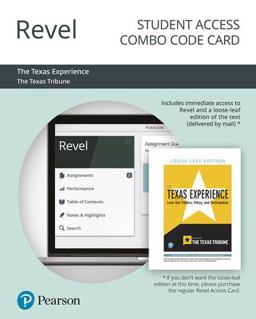 Revel for the Texas Experience Lone Star Politics, Policy, and Participation -- Combo Access Card 1st 2019 9780135581575 Front Cover