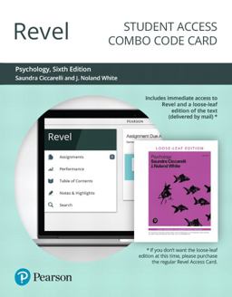 Revel for Psychology -- Combo Access Card 6th 9780135583630 Front Cover