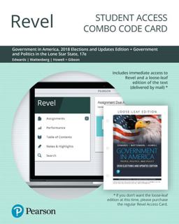 Revel for Government in America, 2018 Elections and Updates Edition + Government and Politics in the Lone Star State -- Combo Card Revel for Government in America, 2018 Elections and Updates Edition + Government and Politics in the Lone Star State -- Combo Card