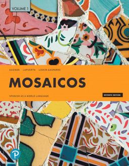 Mosaicos Spanish As a World Language, Volume 1 7th 9780135609323 Front Cover