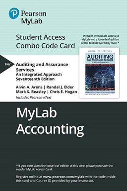 MyLab Acccouting for Auditing and Assurance Services -- Combo Card