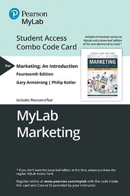 MyLab Marketing with Pearson eText -- STudent Access Combo Code Card -- for Marketing