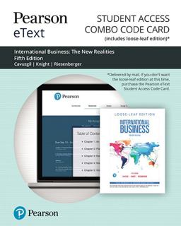Pearson EText for International Business