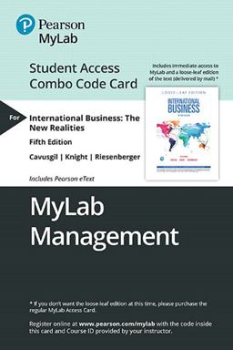 MyLab Management with Perarson eText -- Combo Access Card -- for International Business