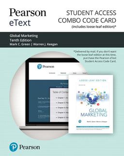 Pearson EText for Global Marketing -- Combo Access Card
