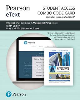 Pearson EText for International Business