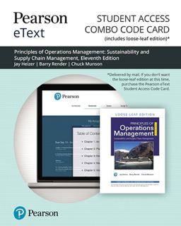 Pearson EText for Principles of Operations Management